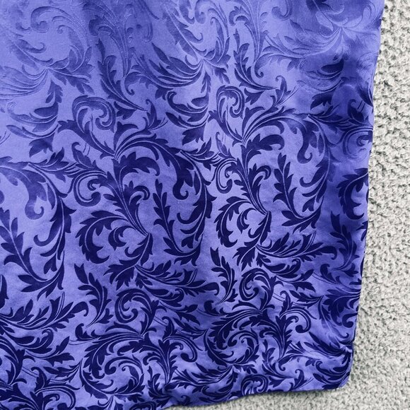 Adrianna Papell Womens Straight Skirt 22 Blue 100%‎ Silk Rear Zip Lined Vintage - Picture 3 of 9